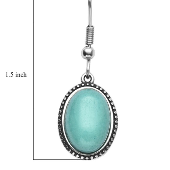 NWT Premium Russian Amazonite, stainless steel dangle earrings - Picture 4 of 6